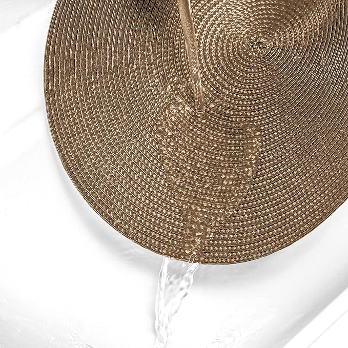 AHHFSMEI Round Placemats Set of 8 Heat Resistant Washable Non-Slip Woven Braided Table Mats for Dining Table Kitchen & Home Decor (Brown,8)
