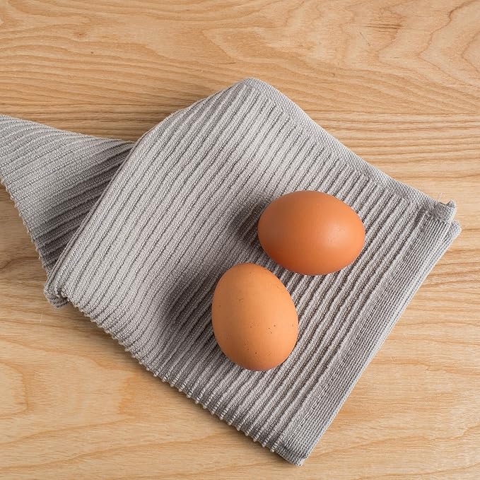 Now Designs Ripple Kitchen Dishcloth, Set of 6, London Grey - A02763aa