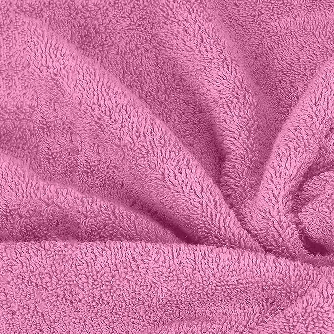 Mocassi Luxury 100% Turkish Cotton 2-Pack Bath Towel Set- Ultra Soft, Quick Dry Highly Absorbent 27 x 54 inch Premium Spa Hotel Quality 2PC Bath Towels - Luxurious Soft Bathroom Towels, Light Pink
