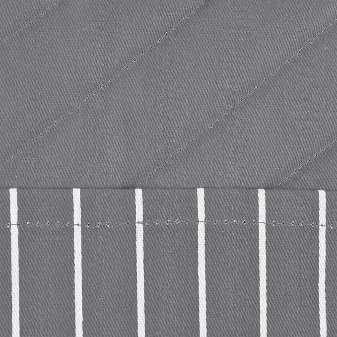 Professional and Commercial Grade, Chef Stripe Kitchen, Potholders, Gray