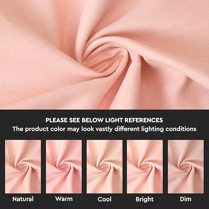 Encasa XO Peach Cloth Napkins Set of 6, 17"x17" | Solid Color Cotton Dinner Napkins | Washable & Reusable Wedding Napkins for Holiday Dinners, Party, & Everyday Table Decor