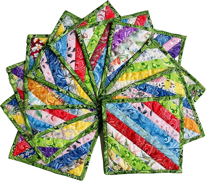 Square Pot Holders for Kitchen hot Pads 100% Cotton Set of 2 Heat Resistant for BBQ/Cooking/Baking/Grilling/Microwave/Barbecue