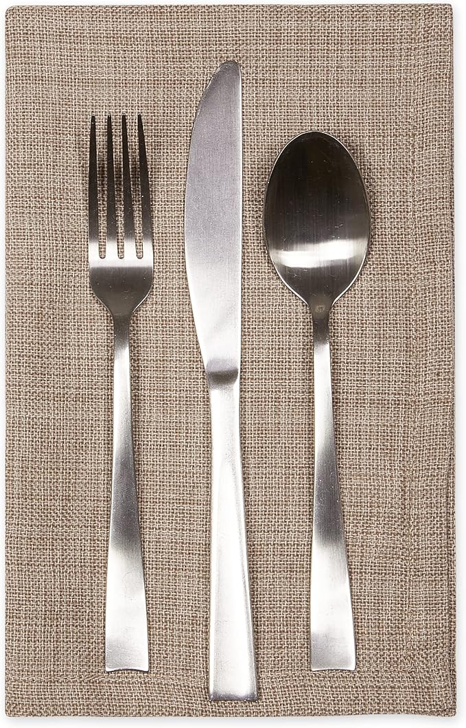 DII Variegated Tabletop Collection, Napkin Set, 20x20, Mushroom, 6 Piece
