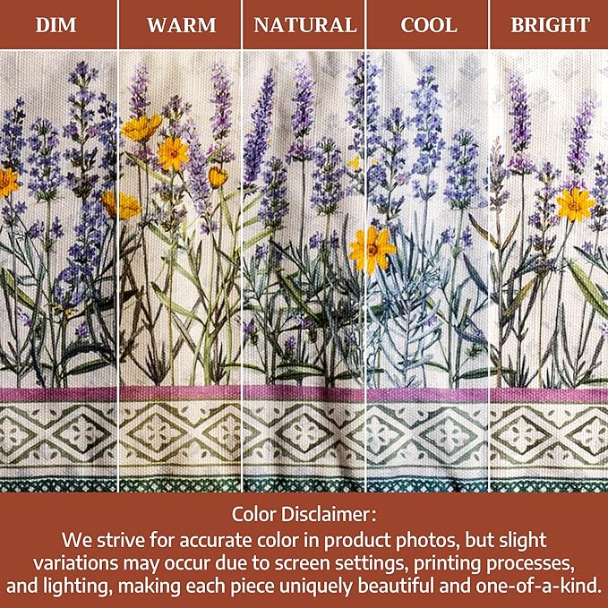 Maison d' Hermine Double Oven Mitts 100% Cotton 7"x35" Double Oven Mitt Heat Resistant BBQ Cooking Gloves with Loop Baking Grilling Gifts for Mothers Day Spring Summer (Fanny Lavender)