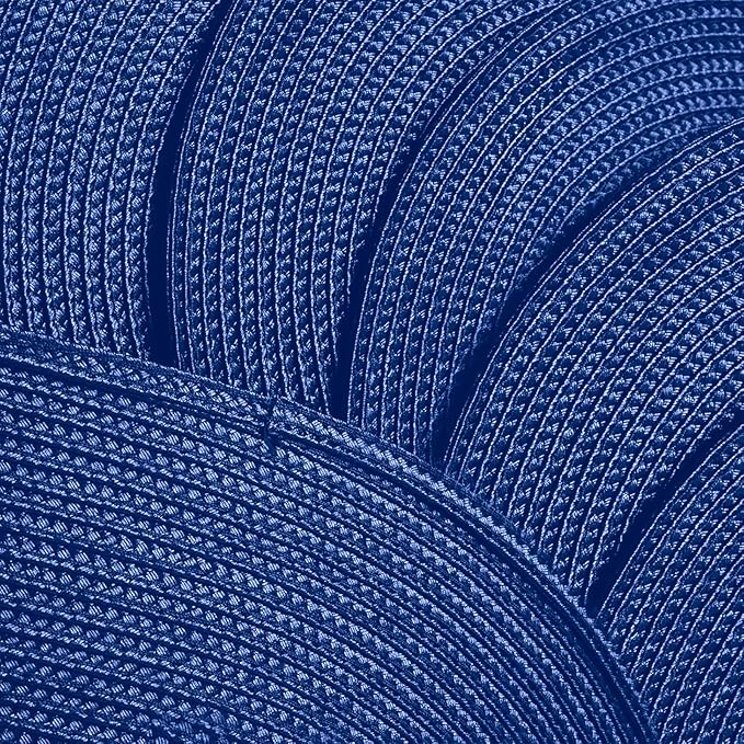 AHHFSMEI Placemats Set of 4 for Dining Table Washable Woven Non-Slip 18x12 inches Placemat Heat-Resistant Durable Table Mats for Dining Table Easy to Clean(Navy Blue 4)