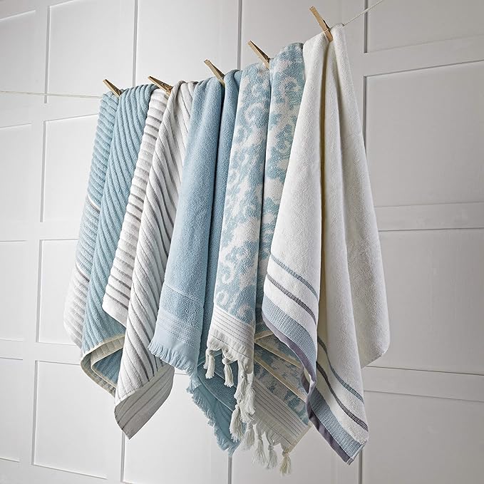 SKL Home Planet Ombre 100% Turkish Cotton Bath Towel, Aqua