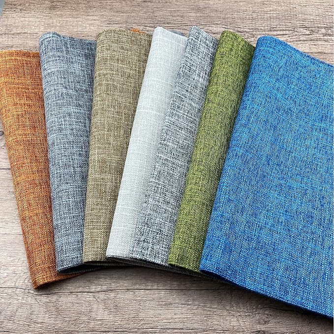 Weabetfu Cloth Placemats Set of 6 Heat Resistant Dining Table Placemmats Cotton Linen Machine Washable Kitchen Table Mats Wrinkle Free Thick Fabric Place Mats,Easy to Clean,13" x 19" Beige