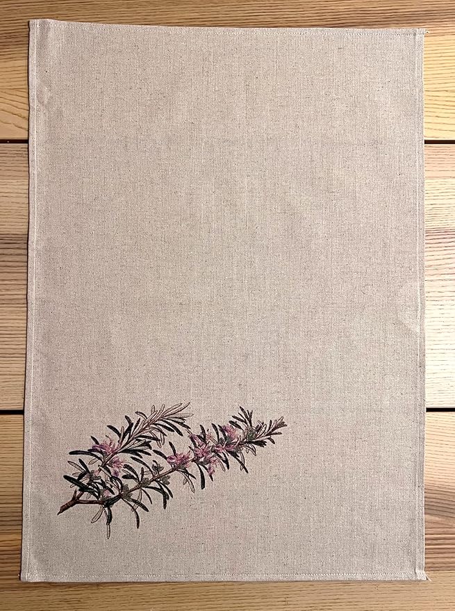 Grand Duchy - Fine Linen Kitchen Tea Towels - Set of 3 - Linen Cotton Blend - Soft, Useful, Beautiful for Kitchen, Dining, Cooking - 23'' x 17.5'' - Make A House A Home - Made in Europe (Lavender)