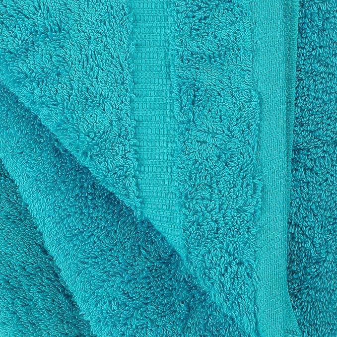 Towel Bazaar Premium Cotton Super Soft and Absorbent Turkish Towels (4-Piece Bath Towels, Aqua Blue)