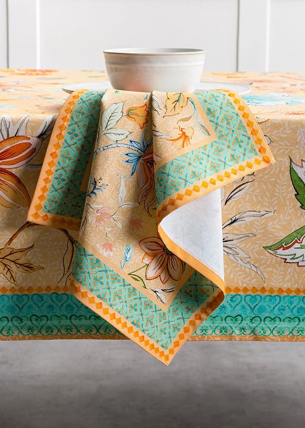 Maison d' Hermine Cloth Napkins Set of 4 100% Cotton Everyday Reusable Square Napkins Cloth Washable Dinner Wedding Restaurant Gifts for Mothers Day Spring/Summer (Luxury Loft - Peach, 20" x 20")