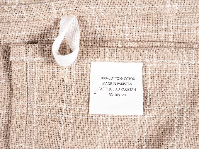 KAF Home Assorted Flat Kitchen Towels - Set of 10, 18 x 28 Inch (Beige)