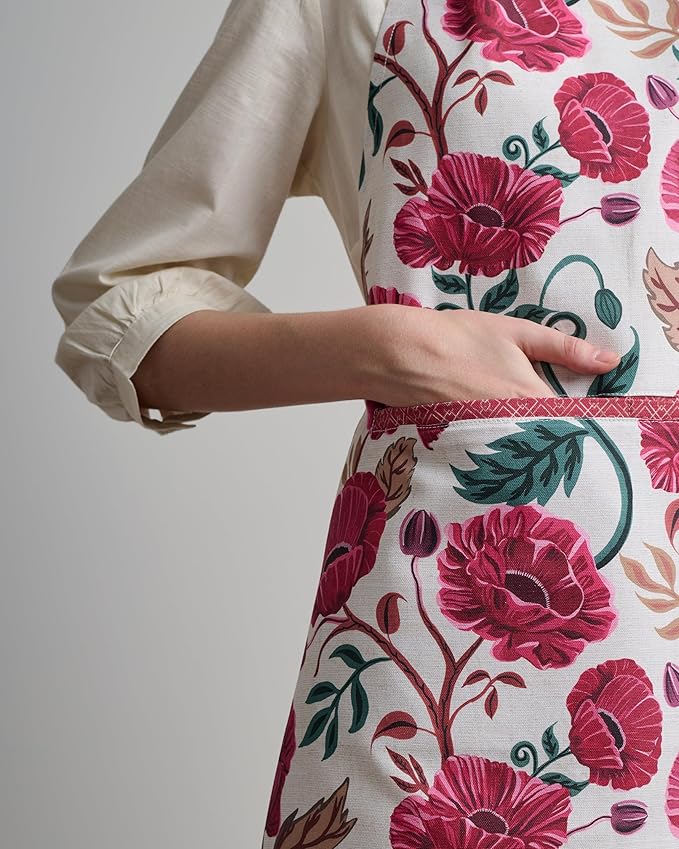 Maison d' Hermine 100% Cotton Apron for women with Pocket Kitchen Chef Apron for Men Cooking Mothers Day Gifts