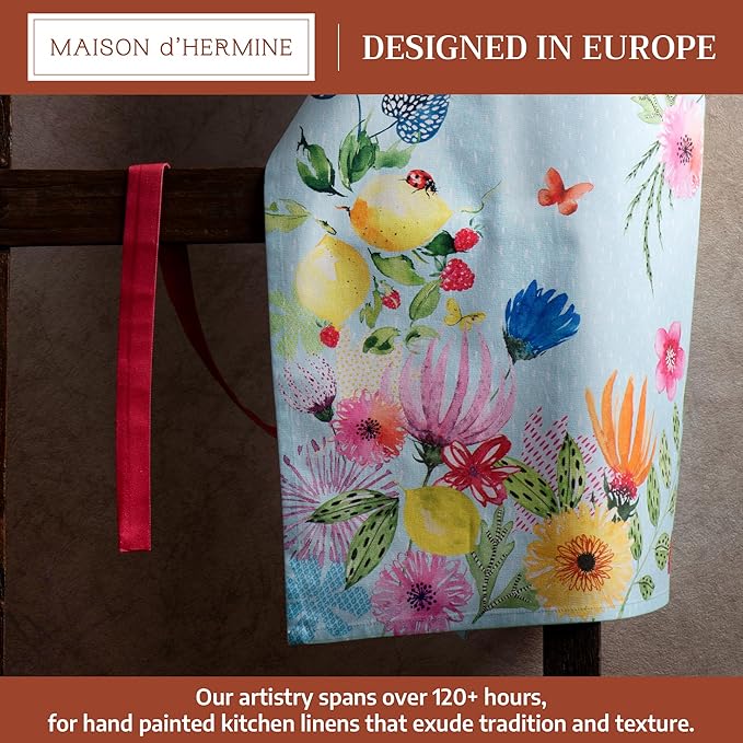 Maison d' Hermine 100% Cotton Apron for women with Pocket Kitchen Chef Apron for Men Cooking Mothers Day Gifts