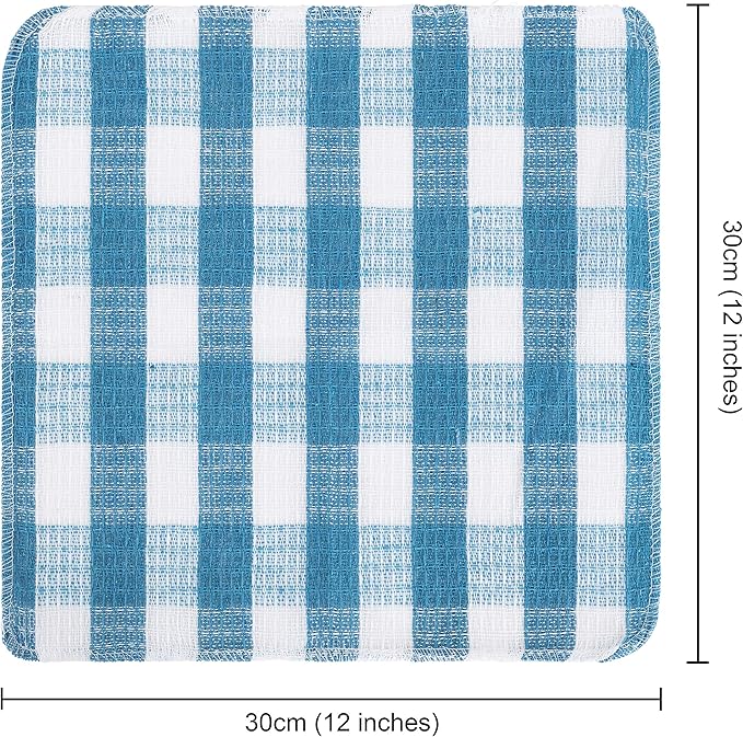 American Linen 12 Cotton Kitchen Dish Cloths Value Pack– Vibrant, Reusable and Washable Dish Cloths -12-Pack Set Quality Hand Cloths 12x12 inches Waffle Weave Total Weight 250 Grams