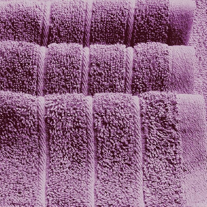 Tens Towels Pack of 4 Extra Large Bath Towels 30 x 60 Inches, 100% Cotton, Larger & Lighter Weight, Quicker to Dry, Super Soft and Absorbent, Perfect for Bathroom, Purple