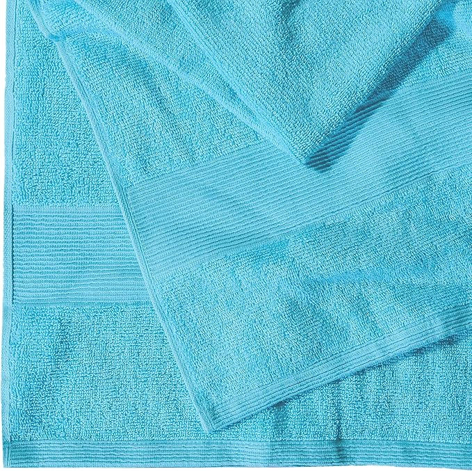 Belizzi Home Premium Cotton Oversized 2 Pack Bath Sheet 35x70-100% Pure Cotton - Ideal for Everyday use - Ultra Soft & Highly Absorbent - Machine Washable - Turquoise Blue