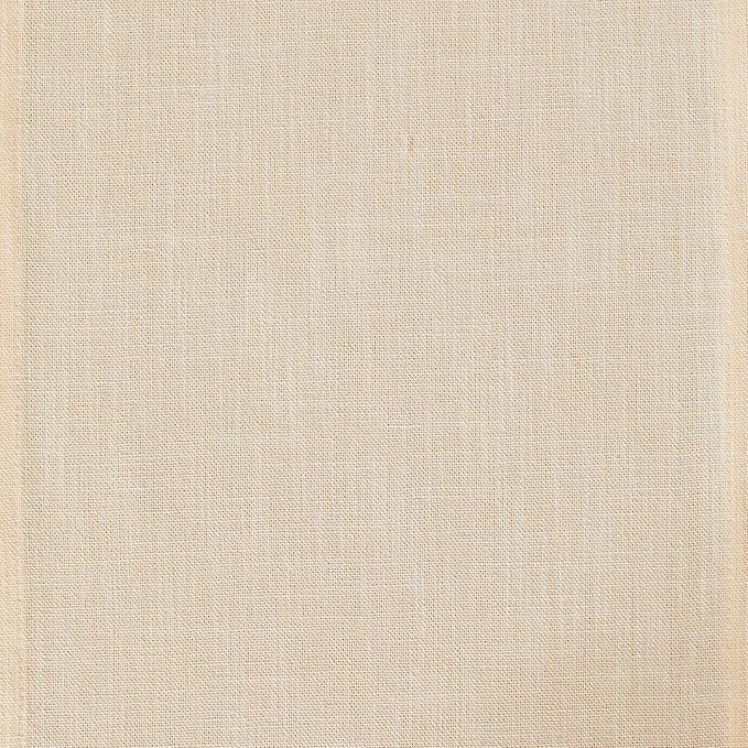 ZeeMart Rustic Cotton Linen Table Runner, 13x108 Inches Cream, Farmhouse Style Cream Table Runners 108 Inches Long, Washable Kitchen Dining Table Decoration for Home Party Decor