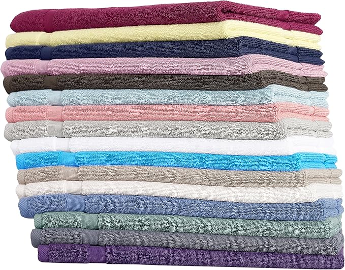 SALBAKOS 100% Turkish Cotton Bath Mat Set 2-Piece - 20x34 inch, Hotel & Spa Collection, Soft, Absorbent, Long Lasting, Durable Bathroom Rugs | Made in Turkey (Rose, 2 Bath Mats)