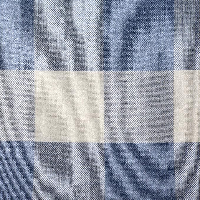 DII Buffalo Check Collection, Classic Farmhouse Cloth Napkin Set, 20x20, Stonewash Blue, 6 Piece