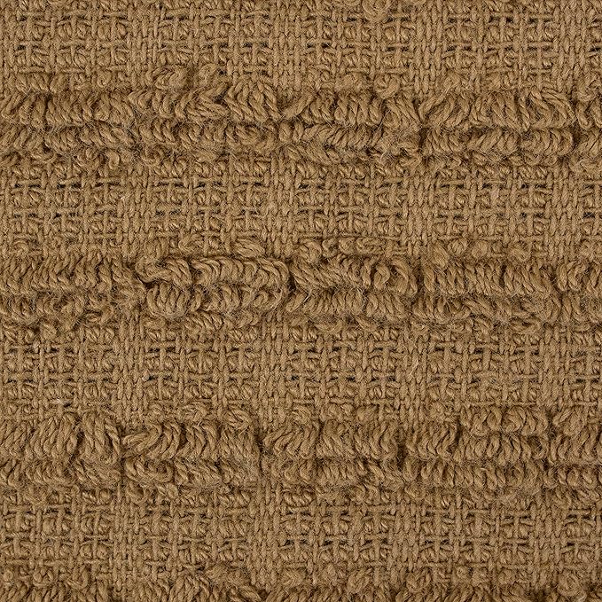 Ritz Royale Collection 100% Combed Terry Cotton, Highly Absorbent, Kitchen Towel Set, 13-3/4" x 12", 4-Pack, Solid & Checked, Mocha