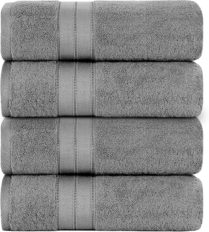 Modern Threads 4-Pack SpunLoft Bath Sheet White 35x69