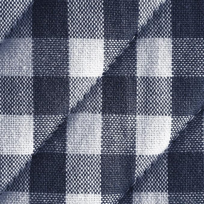 DII Gingham Check Kitchen Collection, Navy, Potholder Set