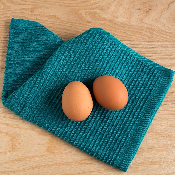 Now Designs Ripple Kitchen Dishcloth, Set of 4, Peacock Green