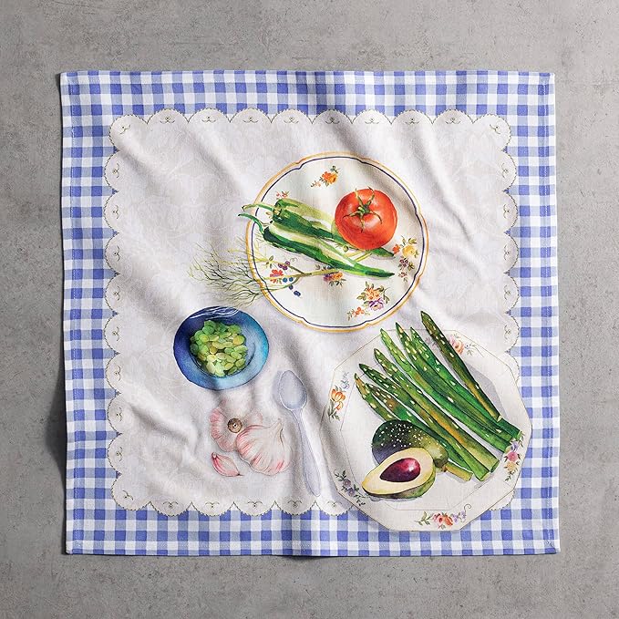Maison d' Hermine Cloth Napkins Set of 4 100% Cotton Everyday Reusable Square Napkins Cloth Washable Dinner Party Wedding Restaurant Gifts for Mothers Day Spring/Summer (Gourmand, 20" x 20")
