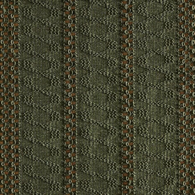 ZeeMart Macrame Style Boho Table Runner, Olive Green Table Runners 90 Inches Long, Farmhouse Woven Home Decor, 12x90 Inch, Olive