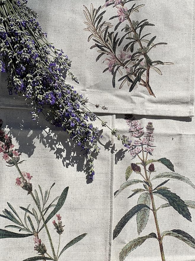 Grand Duchy - Fine Linen Kitchen Tea Towels - Set of 3 - Linen Cotton Blend - Soft, Useful, Beautiful for Kitchen, Dining, Cooking - 23'' x 17.5'' - Make A House A Home - Made in Europe (Lavender)