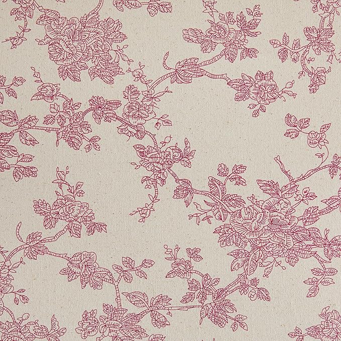 100% Cotton French Pastoral Table Runners, 13x72 Inch Pink Farmhouse Table Runners 72 Inches Long, Vintage Flowers Print Home Decors