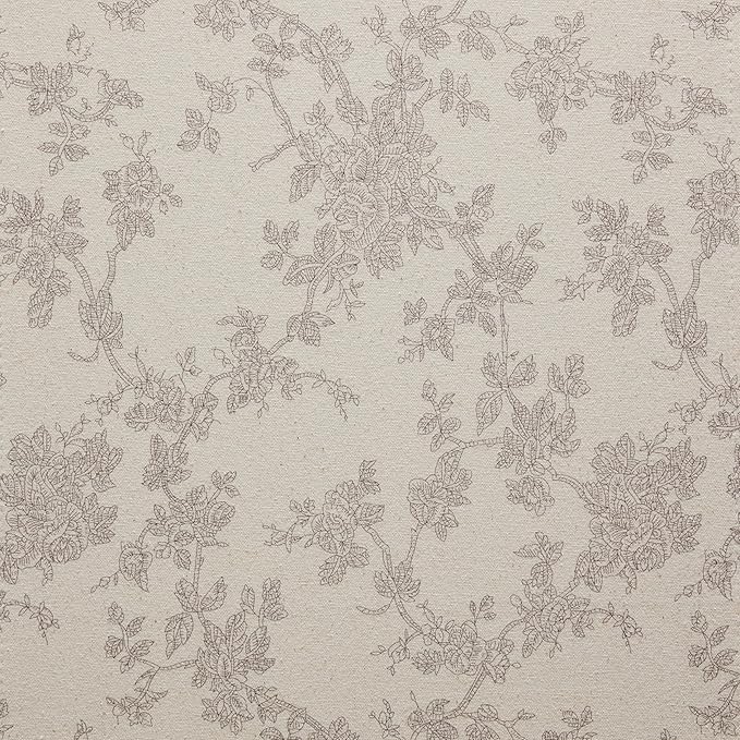 100% Cotton French Pastoral Table Runners, 13x108 Inch Grey Farmhouse Table Runners 108 Inches Long, Vintage Flowers Print Home Decors