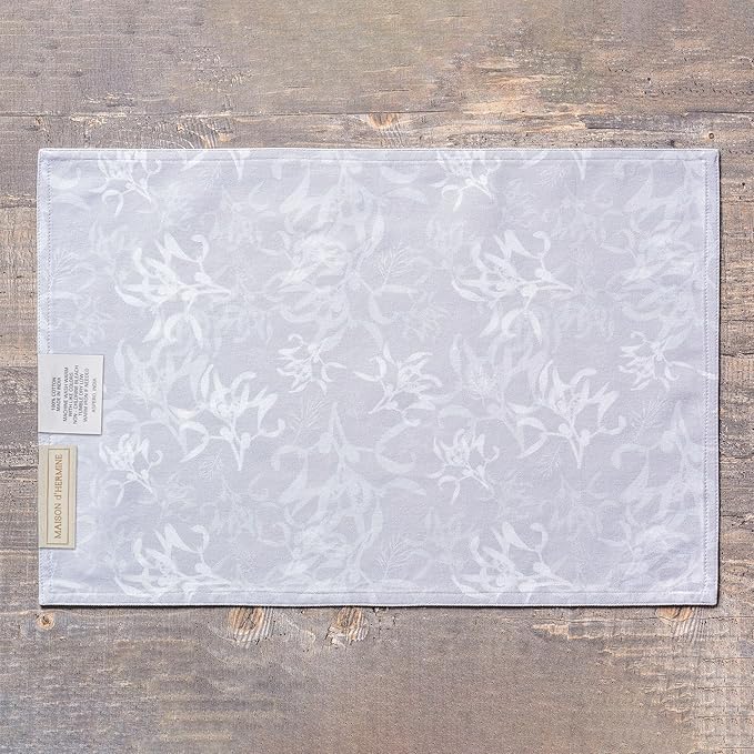 Maison d' Hermine Placemats Set of 4 100% Cotton Washable Cloth Place Mats, Reusable Table Mats for Thanksgiving Christmas Decorations Kitchen Dining Party Wedding Restaurant (Enora, 13" x 19")