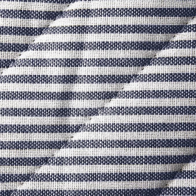 DII Gingham Check Kitchen Collection, Navy, Potholder Set