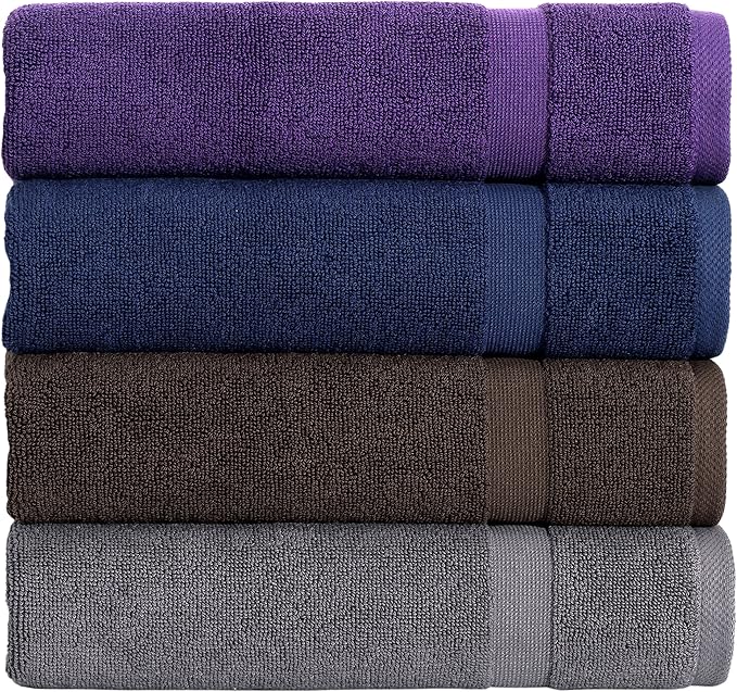 SALBAKOS 100% Turkish Cotton Bath Mat Set 2-Piece - 20x34 inch, Hotel & Spa Collection, Soft, Absorbent, Long Lasting, Durable Bathroom Rugs | Made in Turkey (Chocolate, 2 Bath Mats)