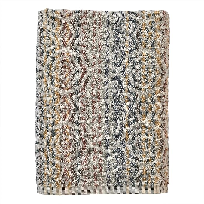 SKL Home Rhapsody 100% Cotton Premium Bath Towel, 550 GSM, Reversible, Soft & Absorbent, Spice