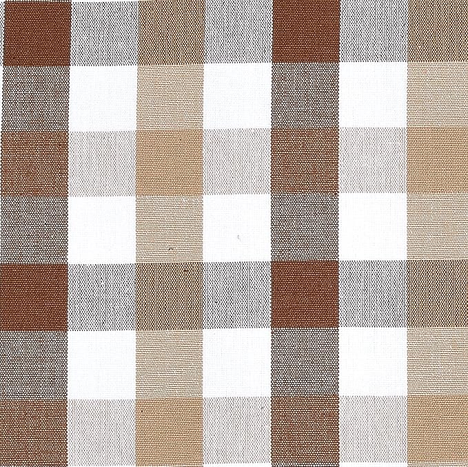 Urban Villa Kitchen Towels Set of 6 Buffalo Checks Taupe/Chocolate/Ivory 20X30 Inches Kitchen Towels 100% Cotton Highly Absorbent Premium Quality Ultra Soft Bar Tea Towels with Mitered Corners
