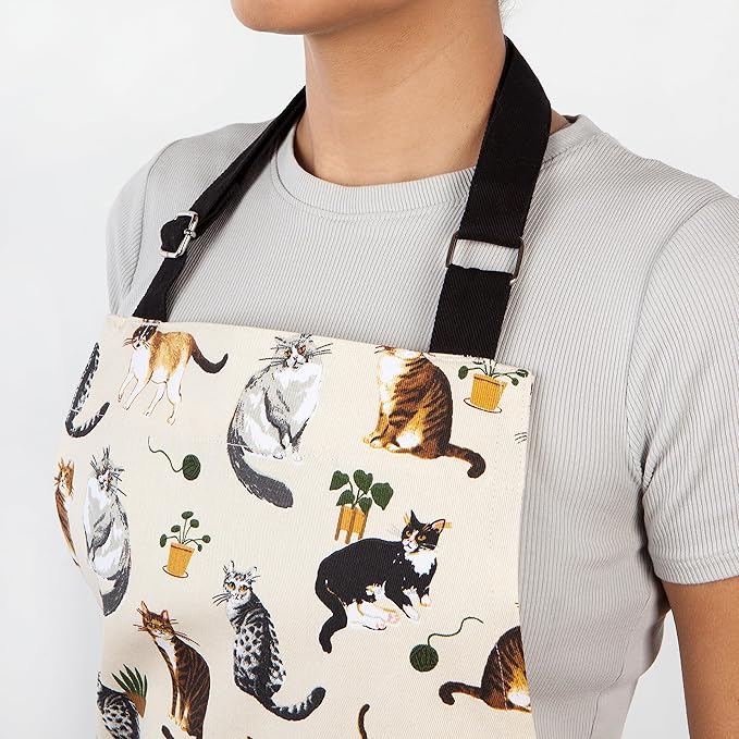 Now Designs Cat Collective Chef's Kitchen Apron, 28 x 32 in
