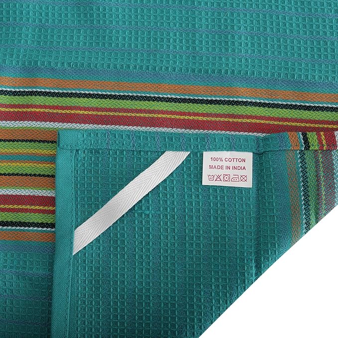 DG Collections 100% Cotton Salsa Kitchen Towels – 4 Pack, Super Absorbent Dish Towels, 16x28 Inch, Lint-Free, Durable Weave – Reusable Kitchen Cleaning Cloths for Home & Restaurants