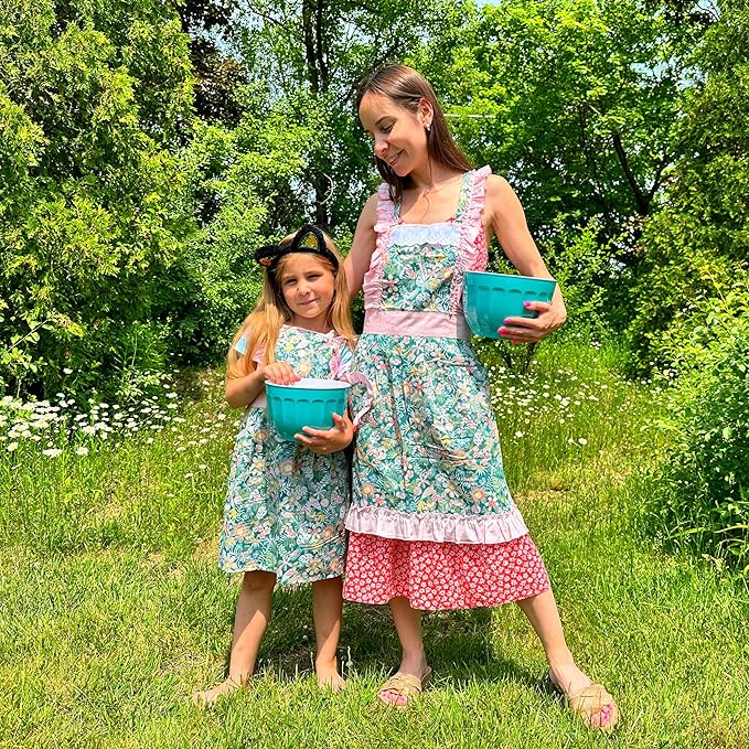 CRB Fashion Kids Cooking Baking Apron | Toddler, Little Girls, Cute Kitchen Chef Aprons
