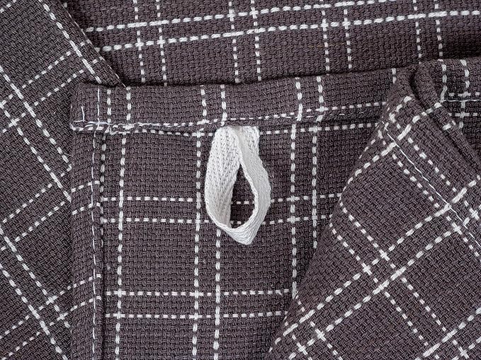 KAF Home Assorted Flat Kitchen Towels - Set of 10, 18 x 28 Inch (Gray)