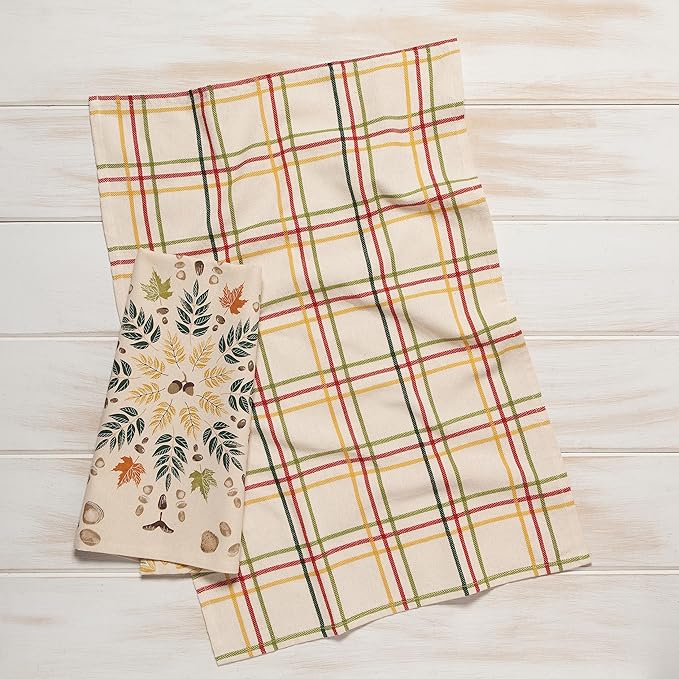 Now Designs Set of Two Fall Foliage Tea Towel, 1 EA