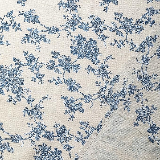 YiHomer Pastoral Square Tablecloth - 60 x 60 Inch Table Cloth - Washable Table Cover with Dust-Proof Wrinkle Resistant for Restaurant, Picnic, Indoor and Outdoor Dining, Floral (Dark Blue)