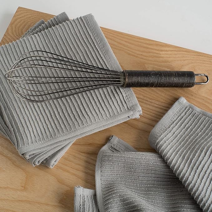 Now Designs Ripple Kitchen Dishcloth, Set of 6, London Grey - A02763aa