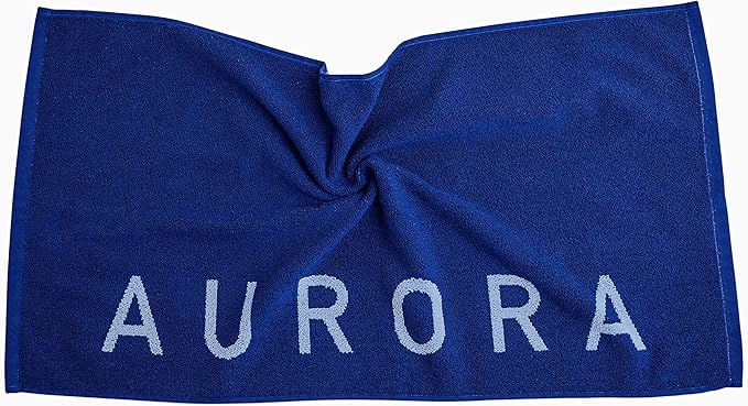 Blue Organic Cotton Gym Towel for Men and Women - Silver Infused Sweat Towels for Gym, 500 GSM, 31.5"x15.75" - Soft Absorbent Workout Towels for Yoga and Sports, Exercise Towel