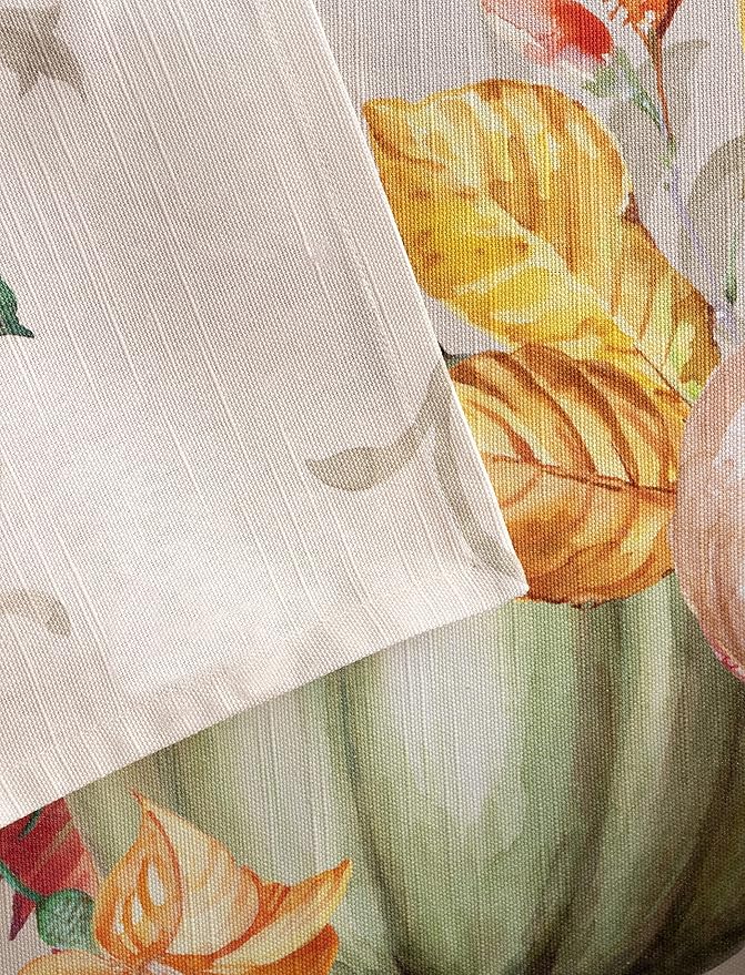 Maison d' Hermine Cloth Napkins Set of 4 100% Cotton for Thanksgiving Christmas Decorations Everyday Reusable Square Fall Napkins Cloth Washable Dinner Party (Lumina, 20"x20")